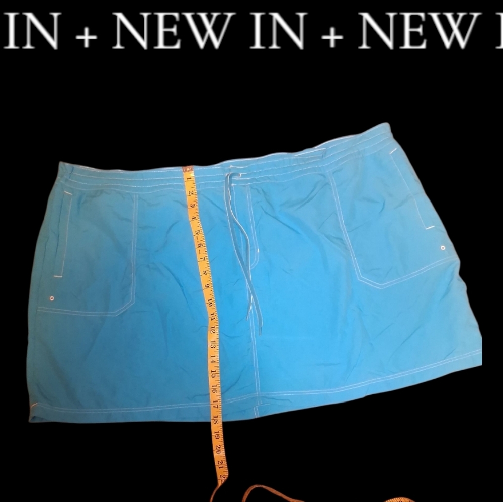 Lands' End Blue Nylon Skirt
